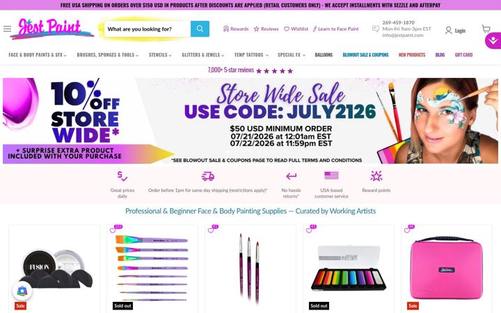 Screenshot of jestpaint.com