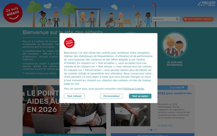 Screenshot of jesuisaidant.com