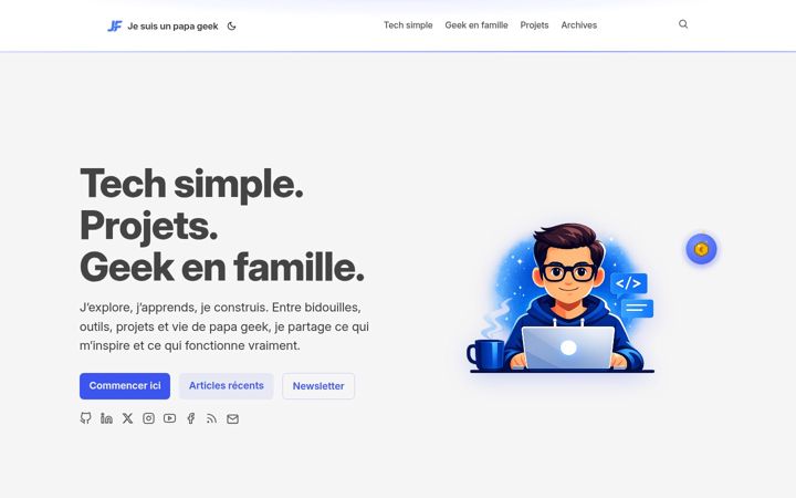 Screenshot of jesuisunpapageek.fr
