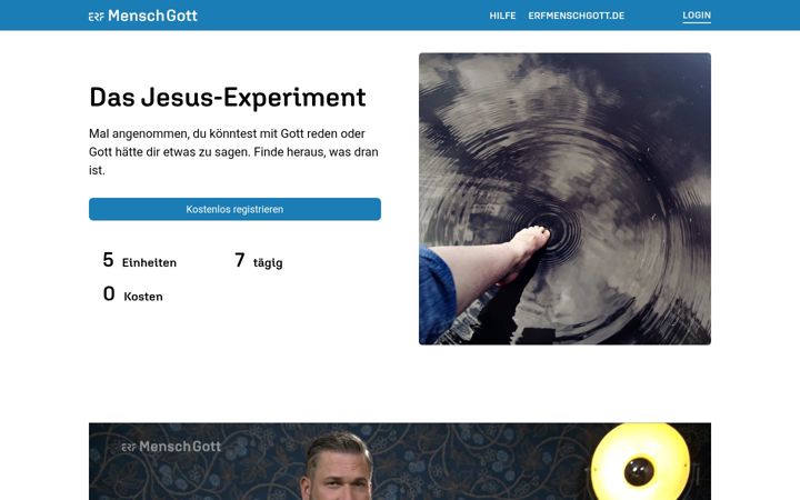 Screenshot of jesus-experiment.de