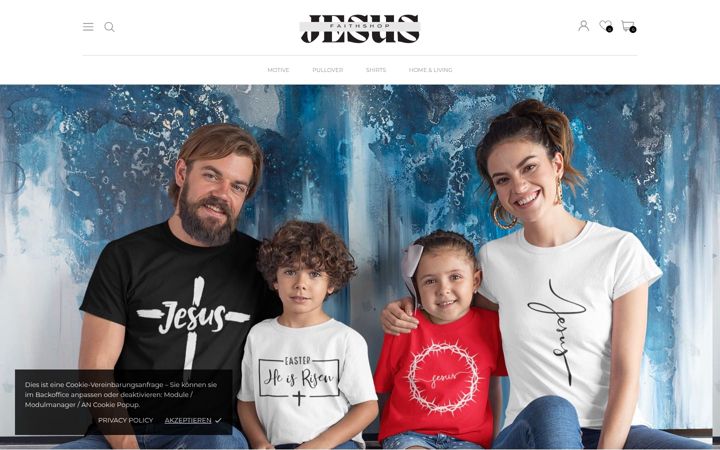 Screenshot of jesus-faithshop.de