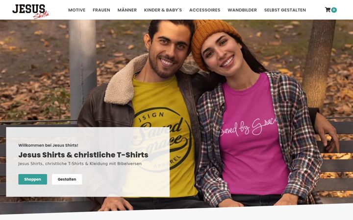 Screenshot of jesus-shirts.de