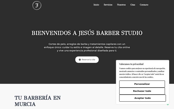 Screenshot of jesusbarberstudio.com