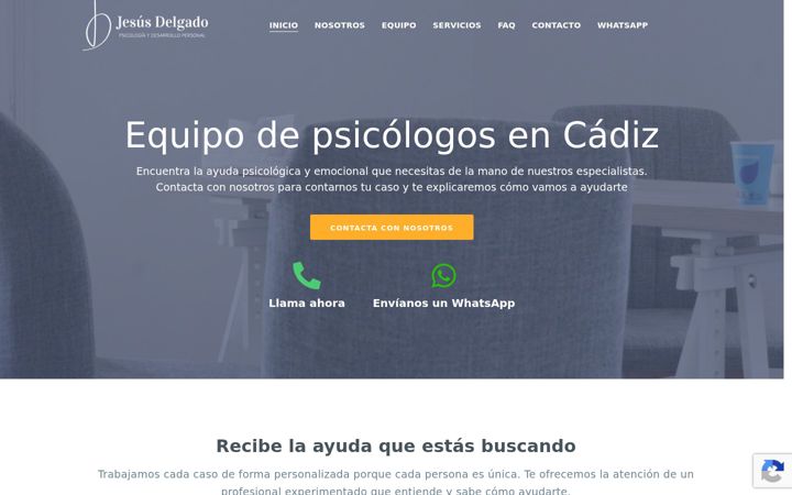 Screenshot of jesusdelgadopsicologia.com