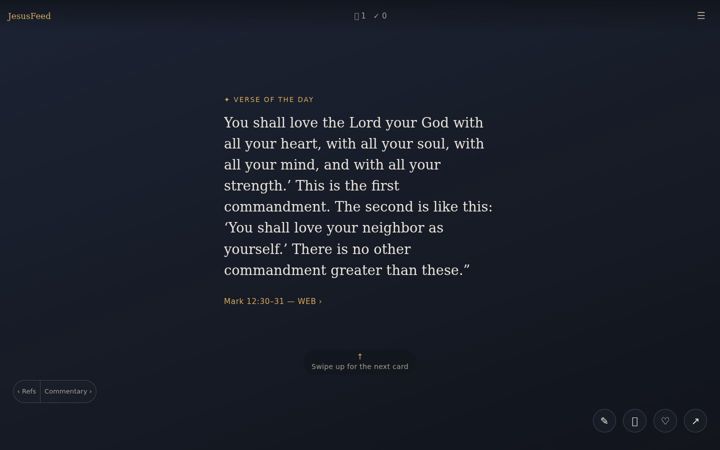 Screenshot of jesusfeed.com