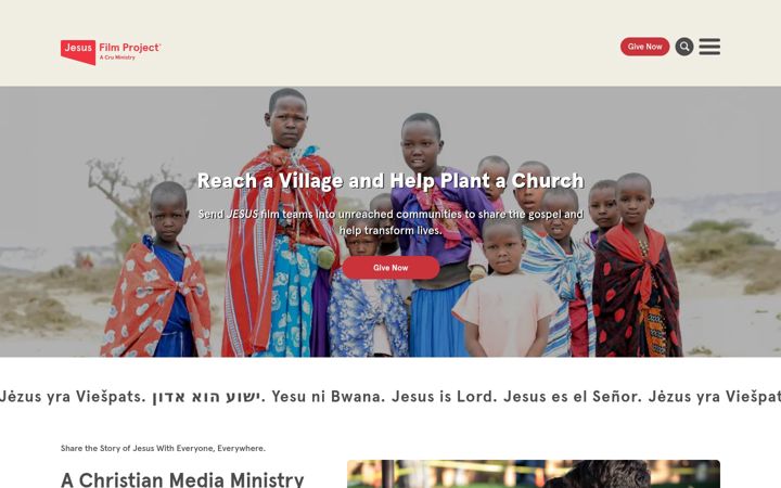 Screenshot of jesusfilm.org