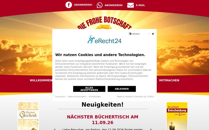 Screenshot of jesusliebtuns.de