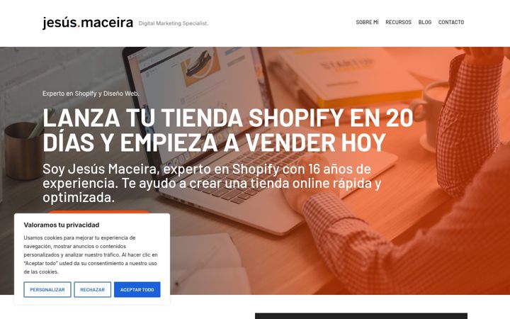 Screenshot of jesusmaceira.com