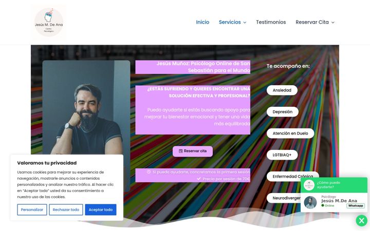 Screenshot of jesusmdeana.com