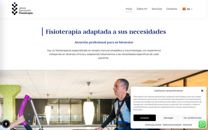 Screenshot of jesussanmartinfisioterapia.com