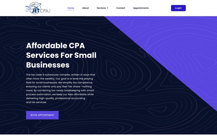 Screenshot of jet-cpa.com
