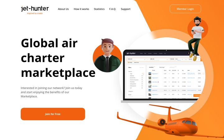Screenshot of jet-hunter.com