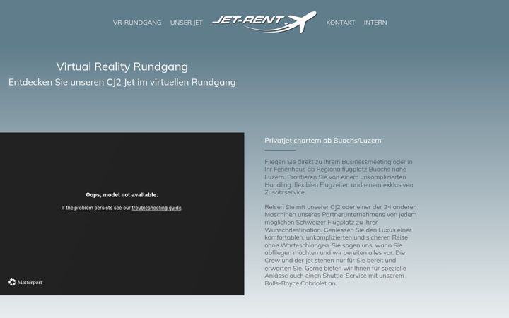 Screenshot of jet-rent.ch