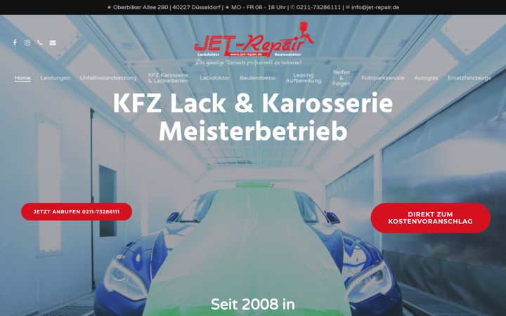 Screenshot of jet-repair.de