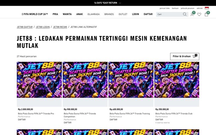 Screenshot of jet88game.org