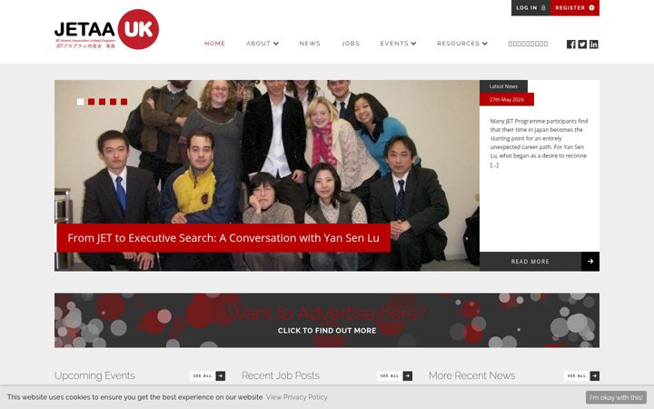 Screenshot of jetaa.org.uk