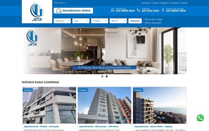 Screenshot of jetaimoveis.com.br