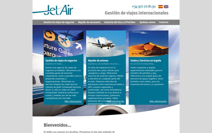Screenshot of jetair.es