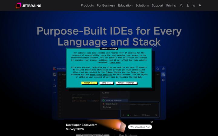 Képernyőkép: jetbrains.com