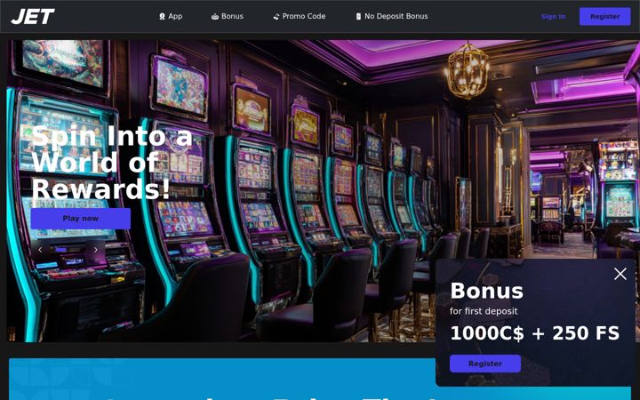 Screenshot of jetcasino.net