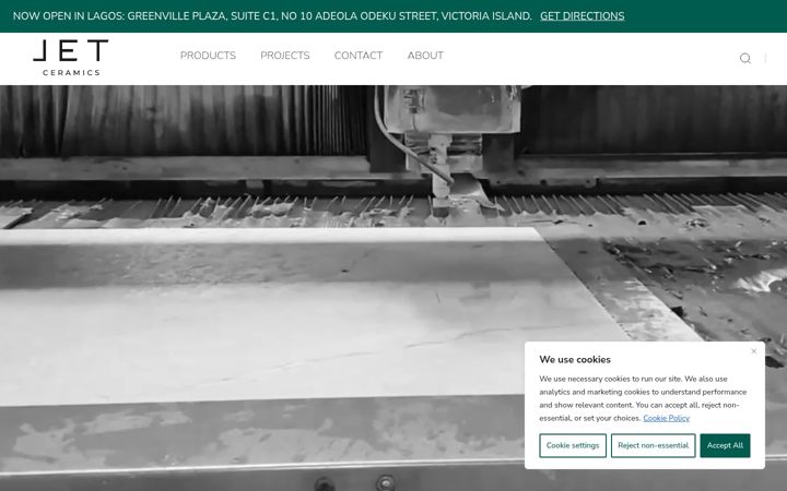 Screenshot of jetceramics.com