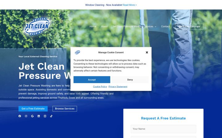 Screenshot of jetcleanpressurewashing.co.uk