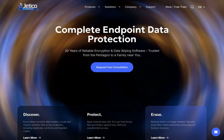 Screenshot von jetico.com