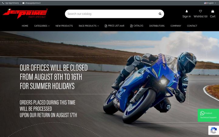 Screenshot of jetprimeshop.it