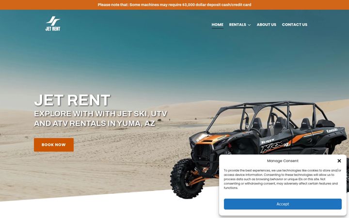 Screenshot of jetrentutv.com