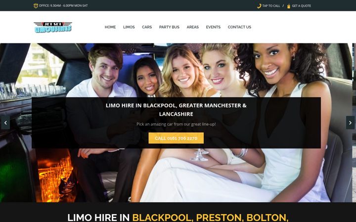 Screenshot of jetset-limousines.com