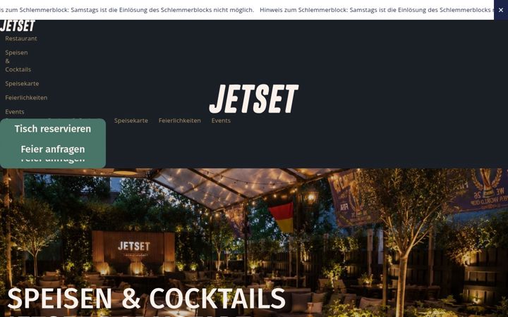 Screenshot of jetset-restaurant.de