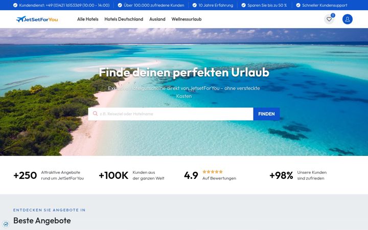 Screenshot of jetsetforyou.com