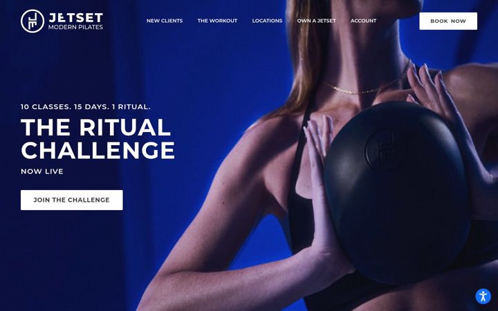 Screenshot of jetsetpilates.com