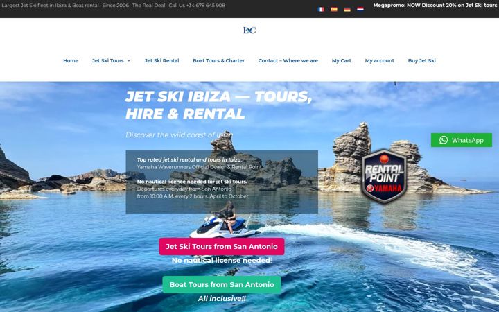 Screenshot of jetskiibiza.com