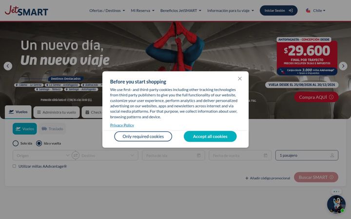 Screenshot of jetsmart.com