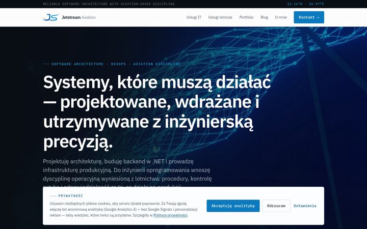 Screenshot of jetstreamaviation.pl