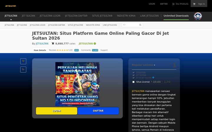 Screenshot of jetsultan.org