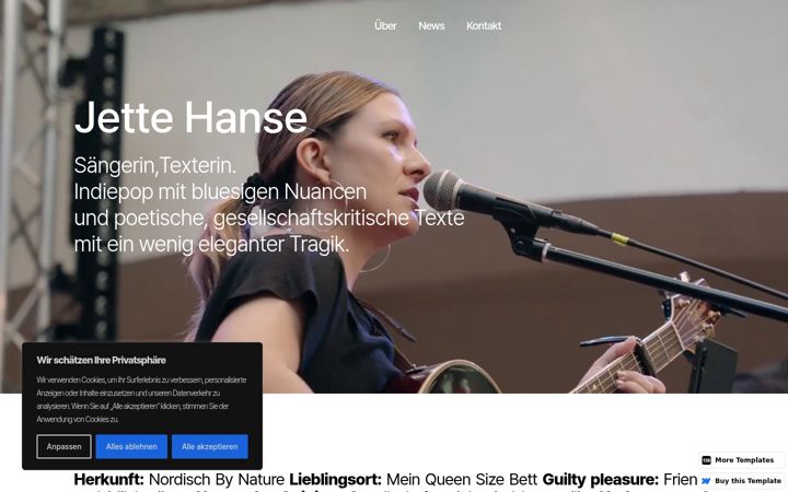 Screenshot of jettehanse.com