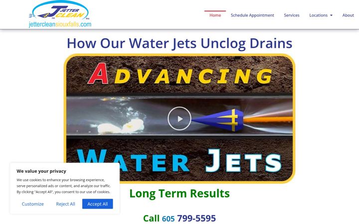 Screenshot of jettercleansiouxfalls.com
