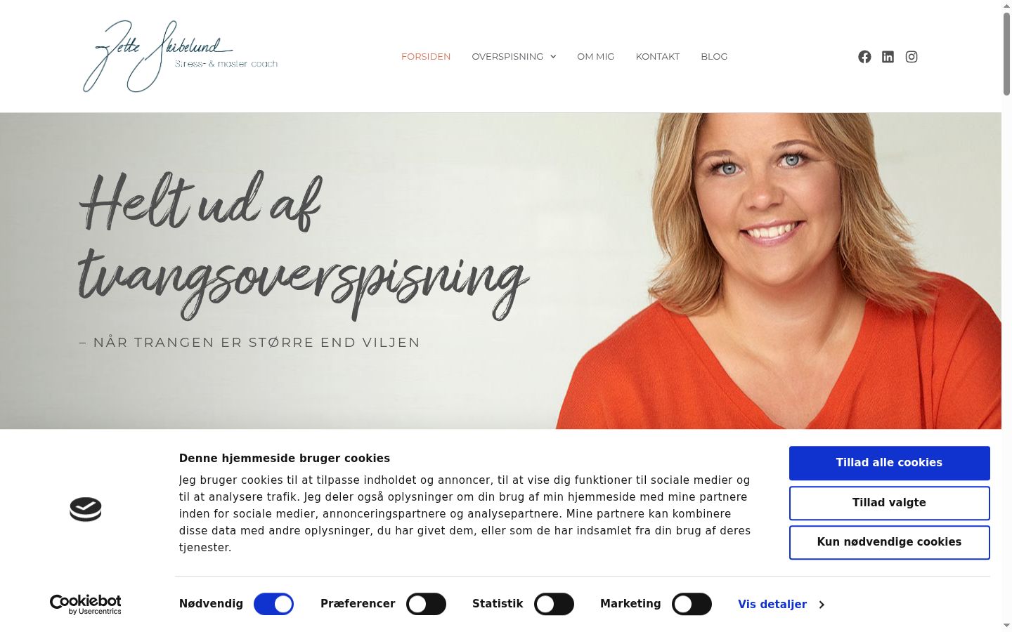 Screenshot van de toestemmingsbanner zoals getoond vóór enige interactie