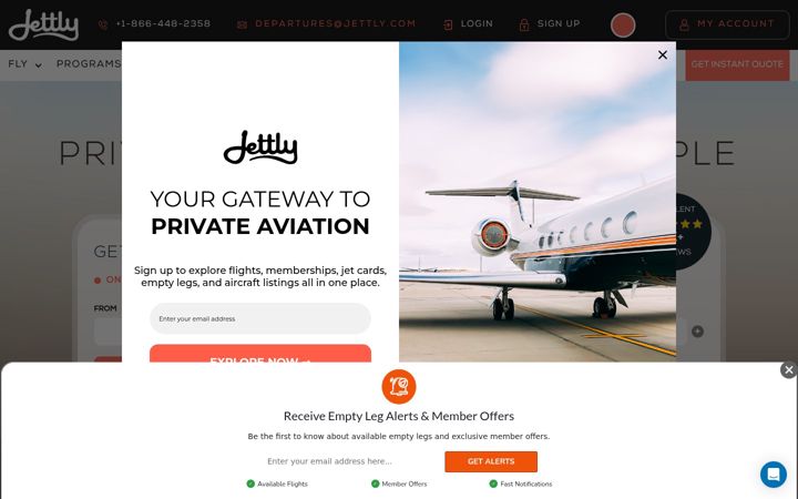 Screenshot of jettly.com