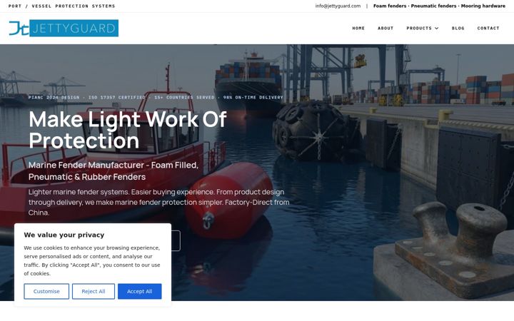 Screenshot of jettyguard.com