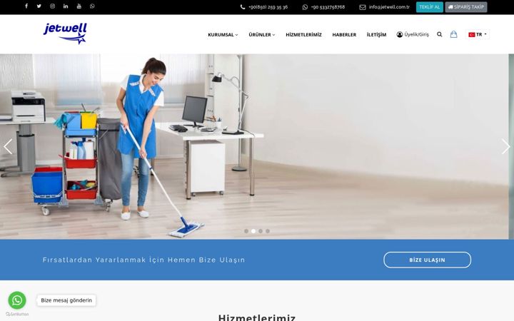 Captura de ecrã de jetwell.com.tr