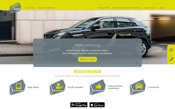 Screenshot of jetzt-mobil.de