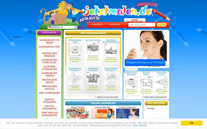 Screenshot of jetztmalen.de