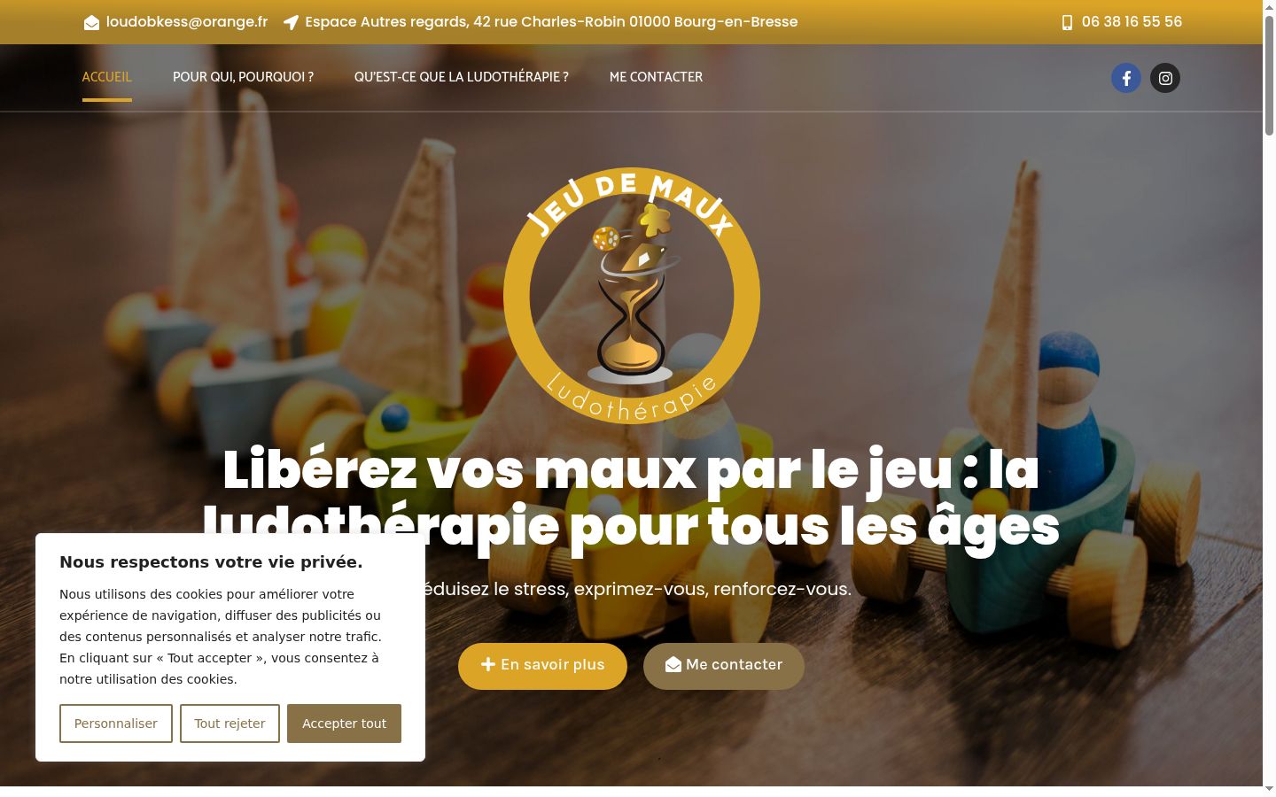 Capture d'écran de la bannière de consentement affichée avant toute interaction