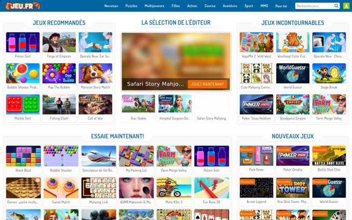 Screenshot of jeu.fr