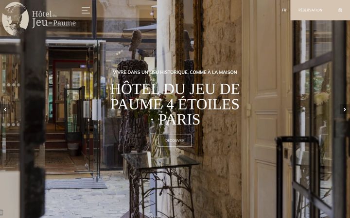 Screenshot of jeudepaumehotel.com