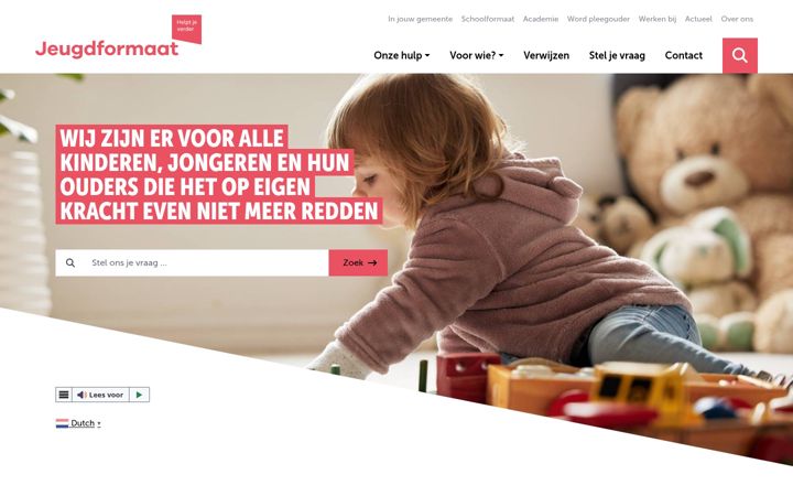 Screenshot of jeugdformaat.nl