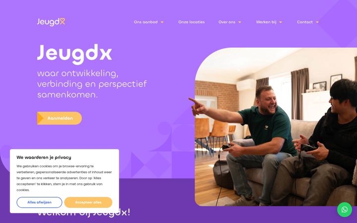 Screenshot of jeugdx.nl